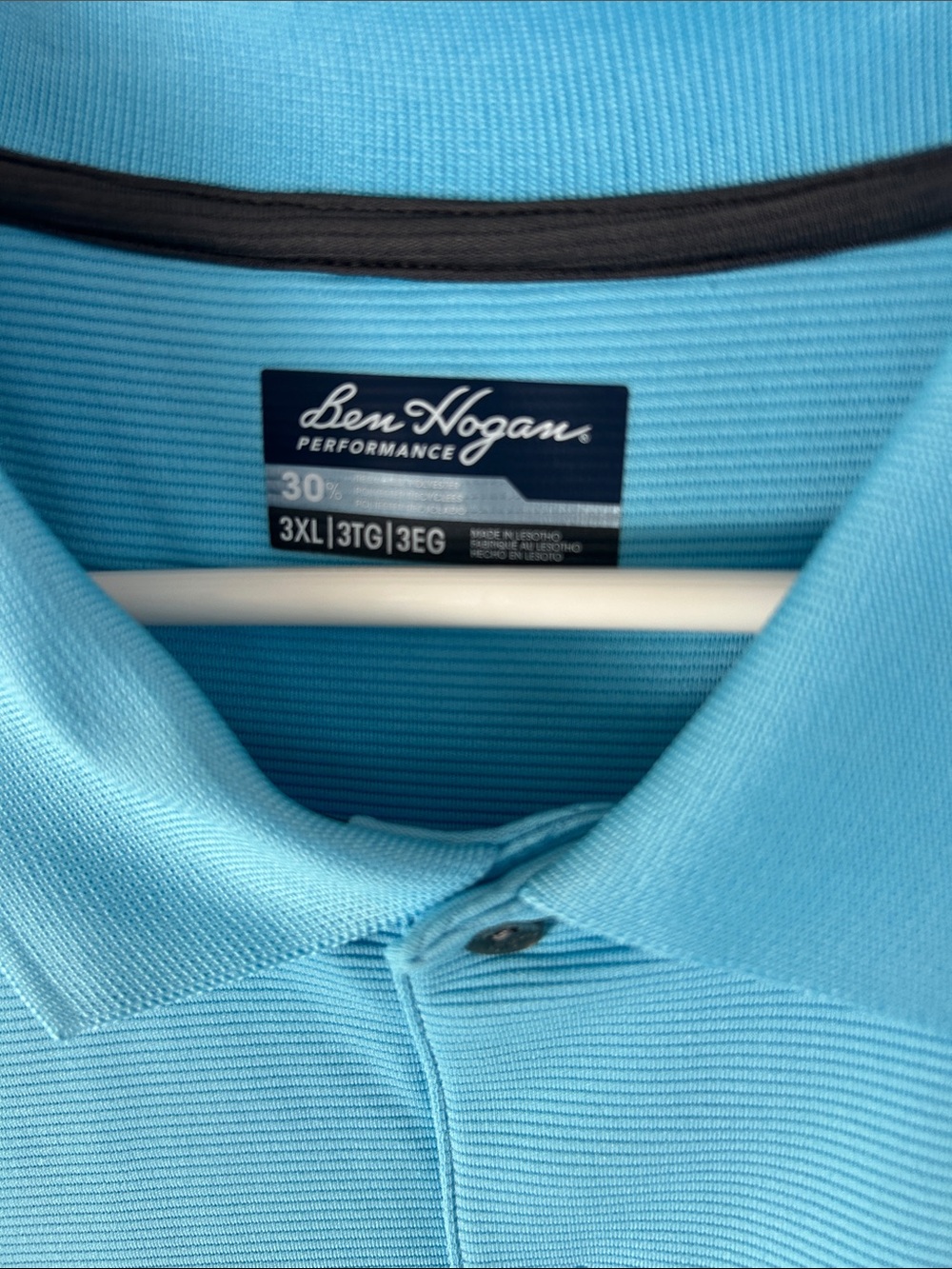 Men’s 3XL Ben Hogan Golor Light Blue Polo Shirt - Picture 2 of 3